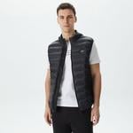 Erkek Slim Fit Kapüşonlu Siyah Yelek