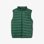 Erkek Slim Fit Kapüşonlu Yeşil Yelek