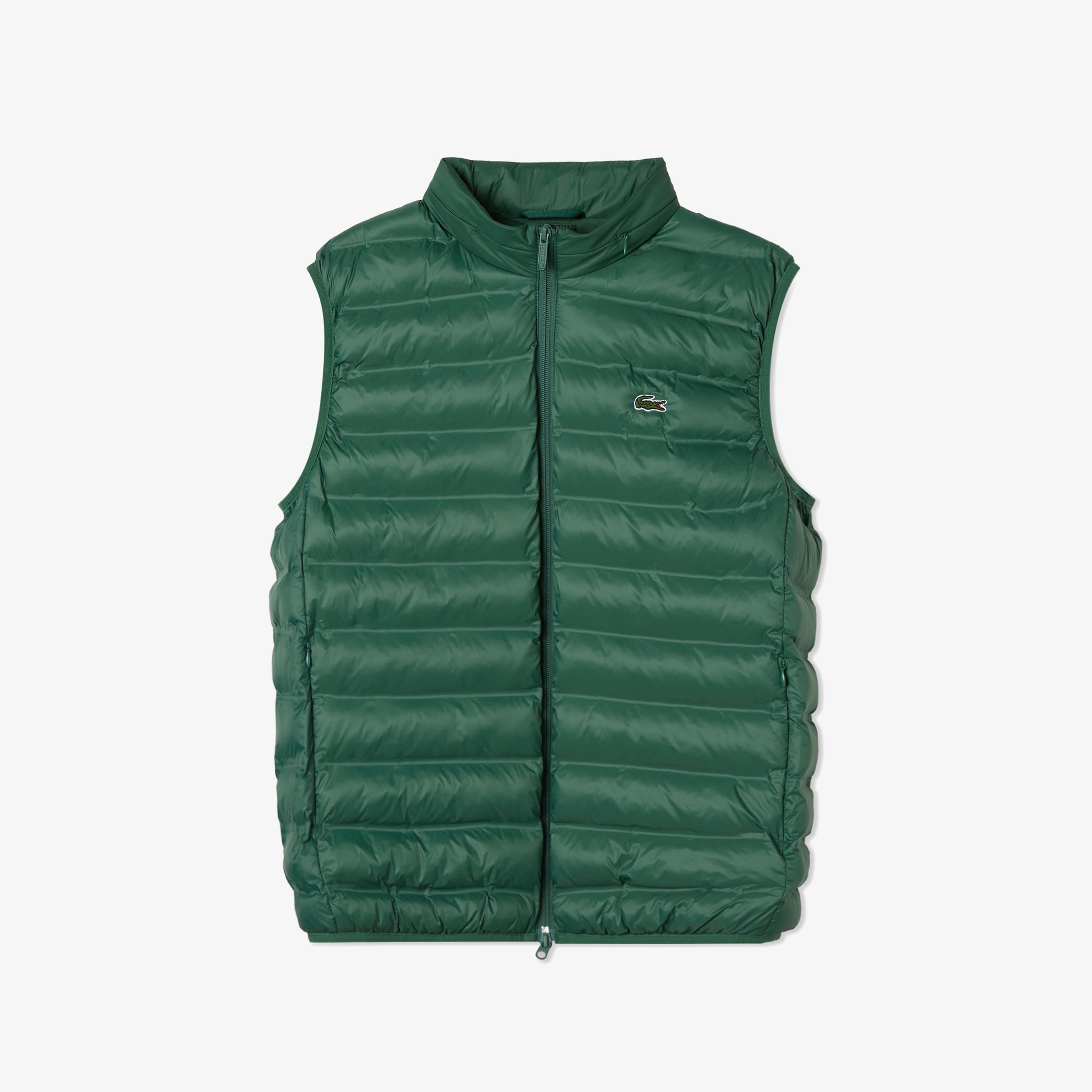 Erkek Slim Fit Kapüşonlu Yeşil Yelek