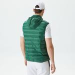 Erkek Slim Fit Kapüşonlu Yeşil Yelek