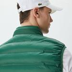 Erkek Slim Fit Kapüşonlu Yeşil Yelek