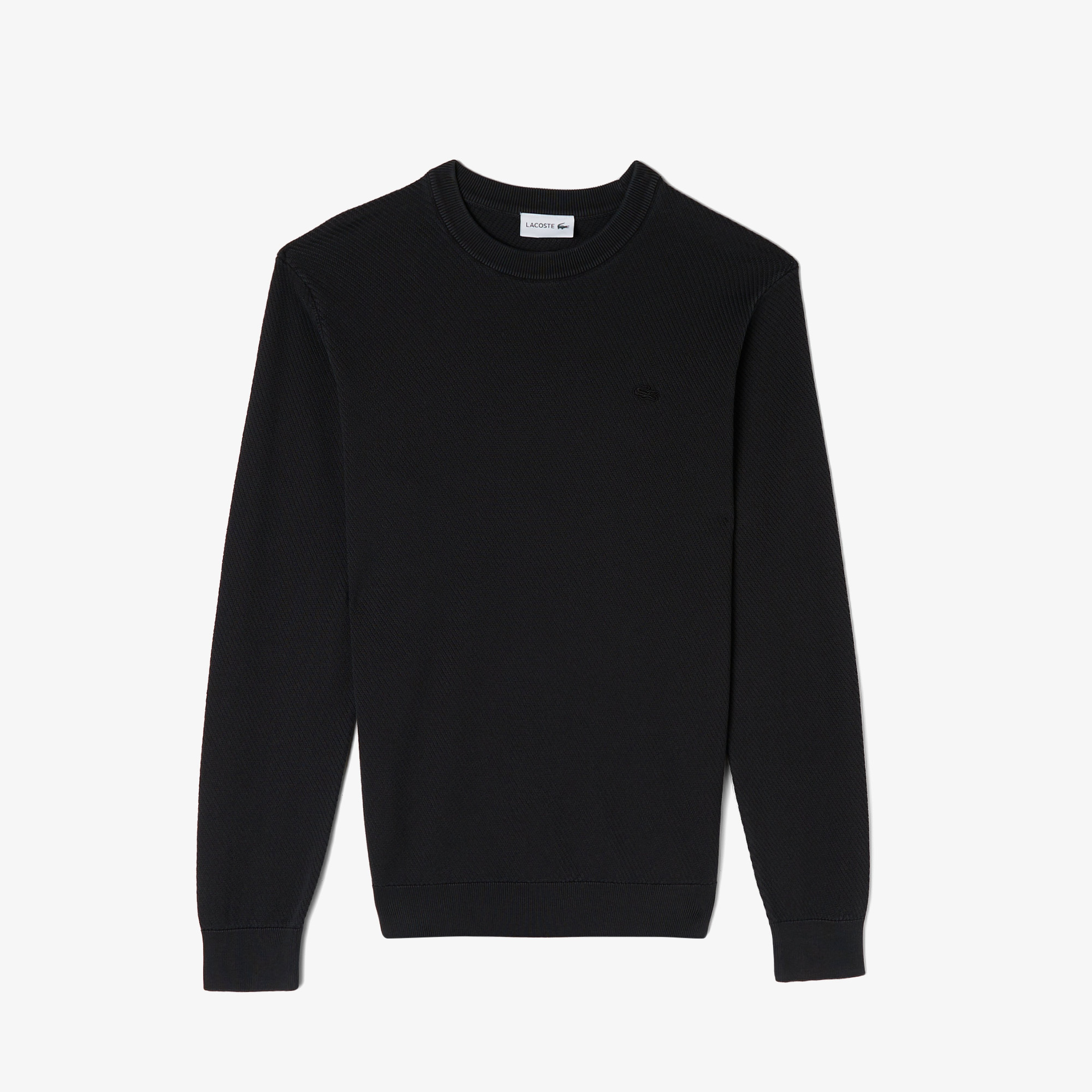 Erkek Regular Fit Bisiklet Yaka Siyah Kazak