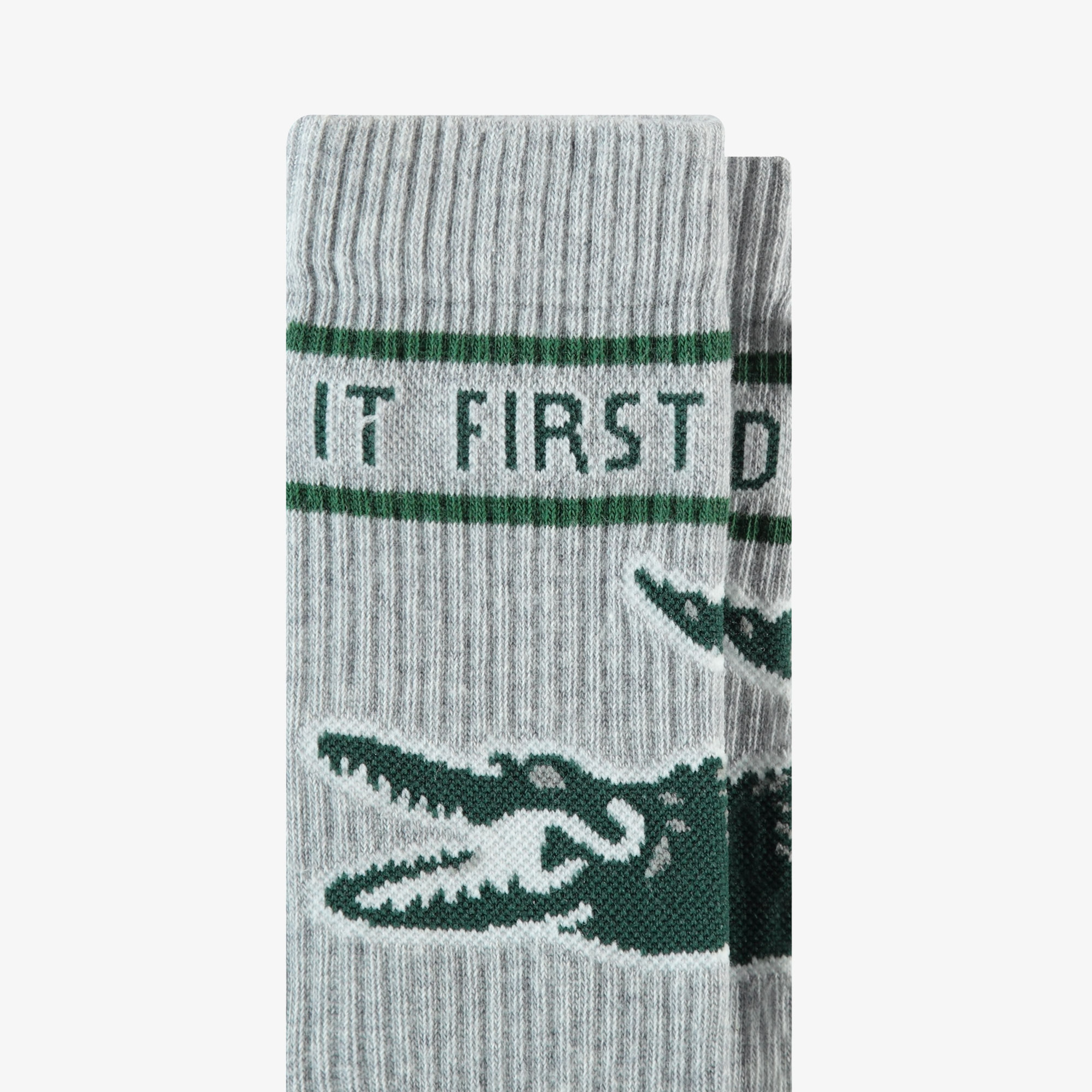 Unisex Baskılı Gri Çorap
