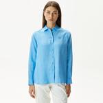 Kadın Relaxed Fit Mavi Gömlek