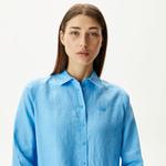 Kadın Relaxed Fit Mavi Gömlek