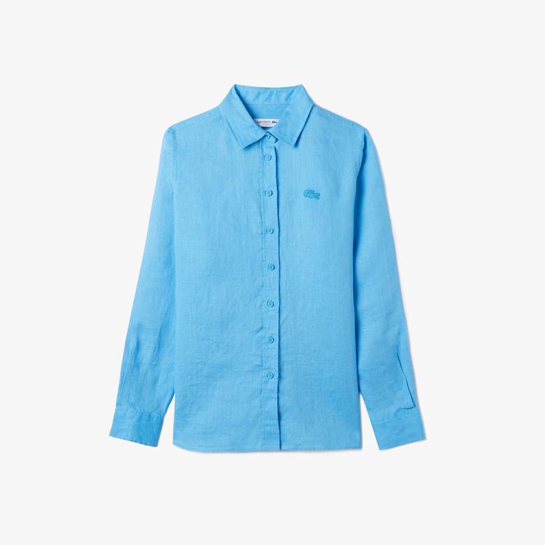 Kadın Relaxed Fit Mavi Gömlek