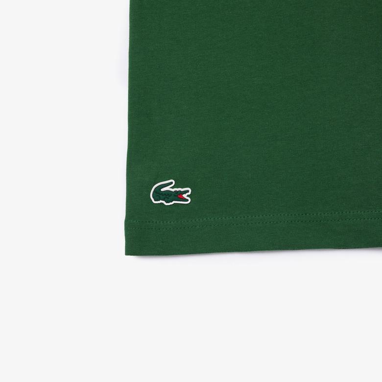 SPORT Erkek Regular Fit Bisiklet Yaka Baskılı Yeşil T-Shirt