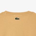 Unisex Regular Fit Bisiklet Yaka Bej T-Shirt