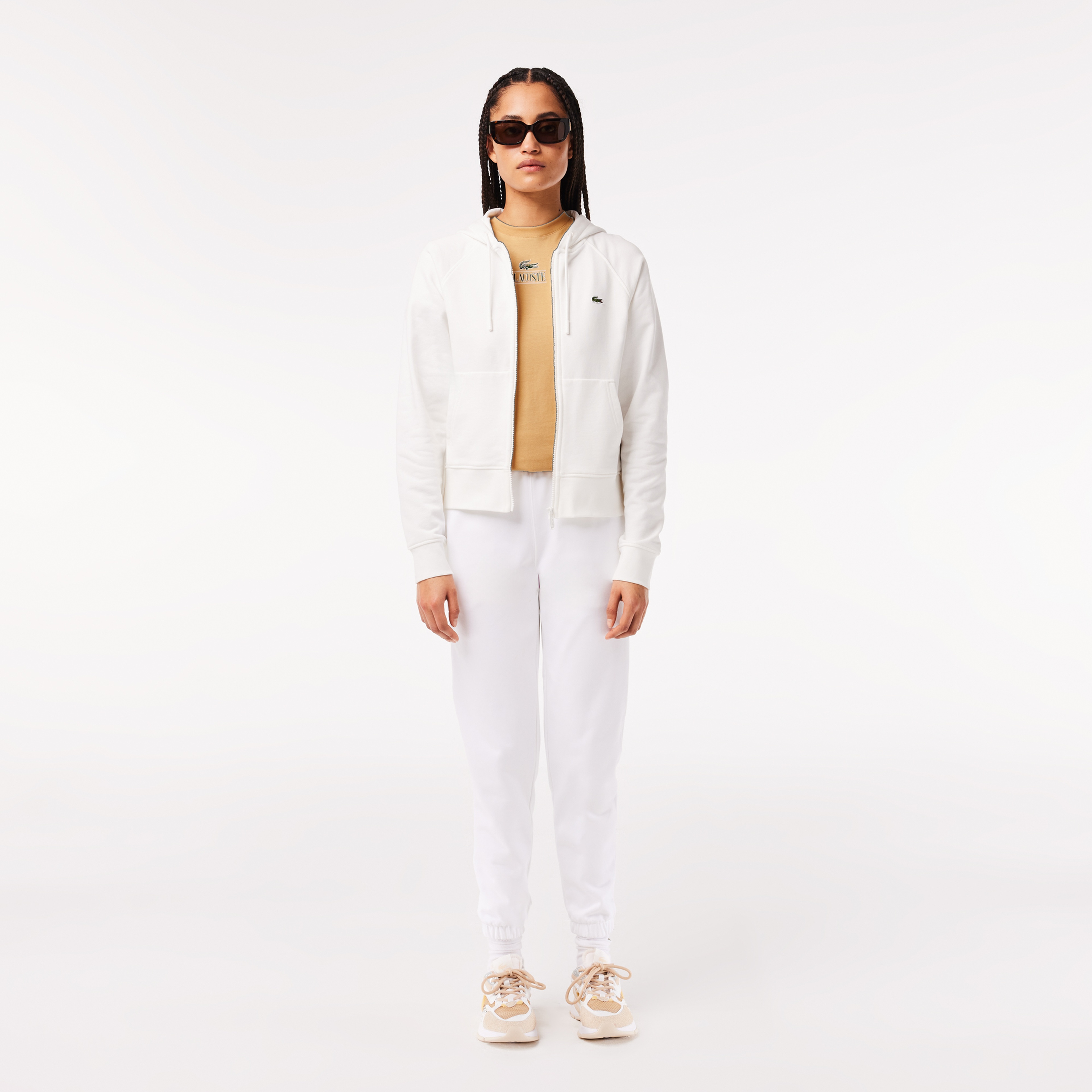 Unisex Regular Fit Bisiklet Yaka Bej T-Shirt