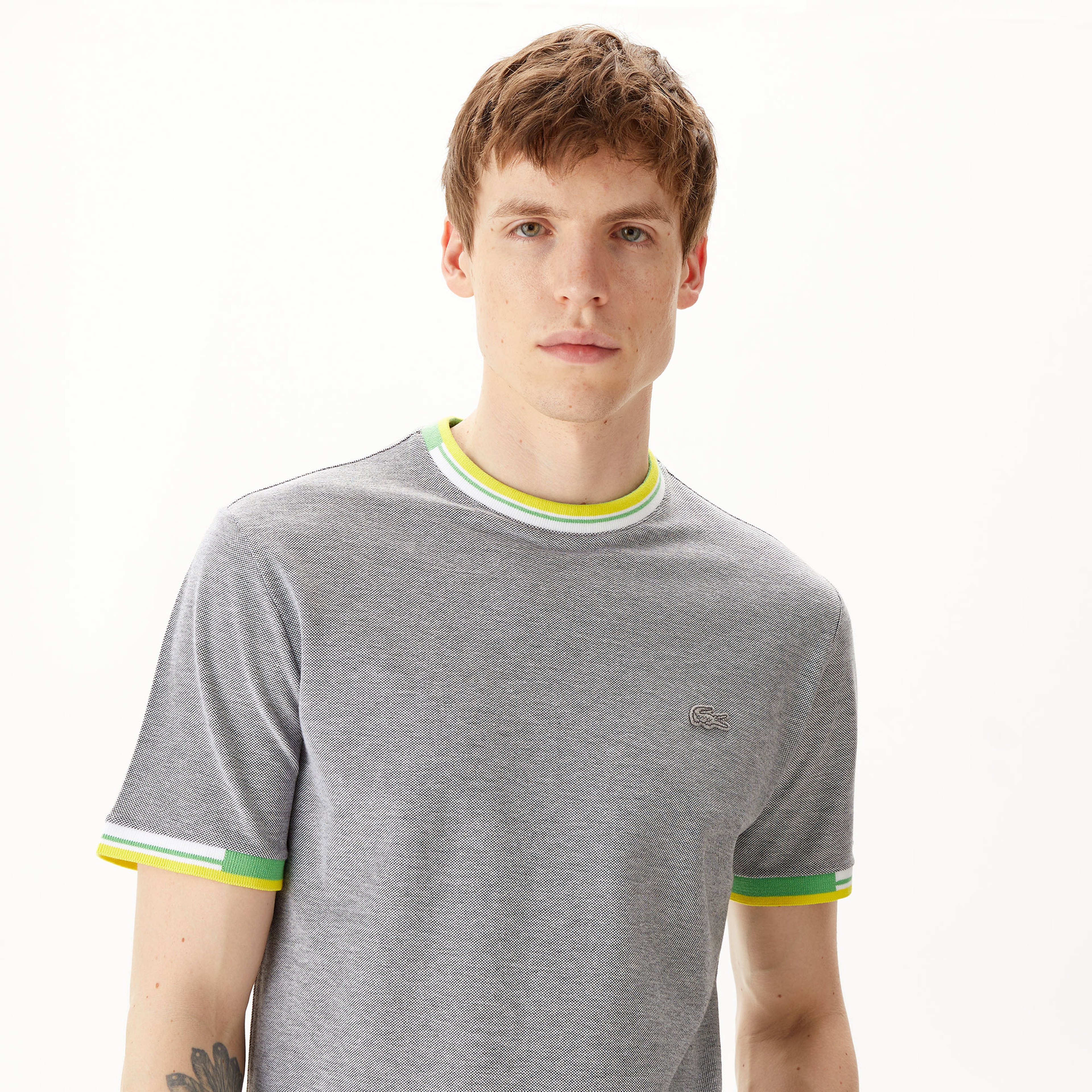 Erkek Regular Fit Bisiklet Yaka Gri T-Shirt