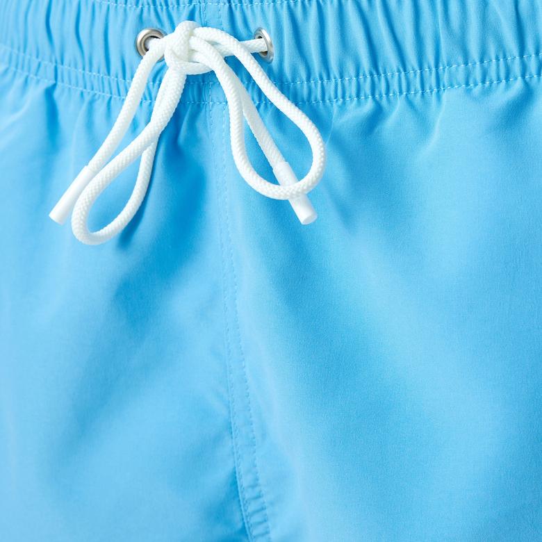 Erkek Desenli Mavi Mayo Şort