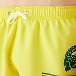 Erkek Baskılı Sarı Mayo Şort