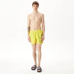 Erkek Baskılı Sarı Mayo Şort