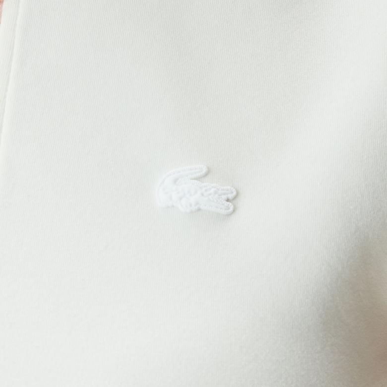 Kadın Regular Fit Kolsuz Yarım Fermuarlı Renk Bloklu Beyaz Elbise