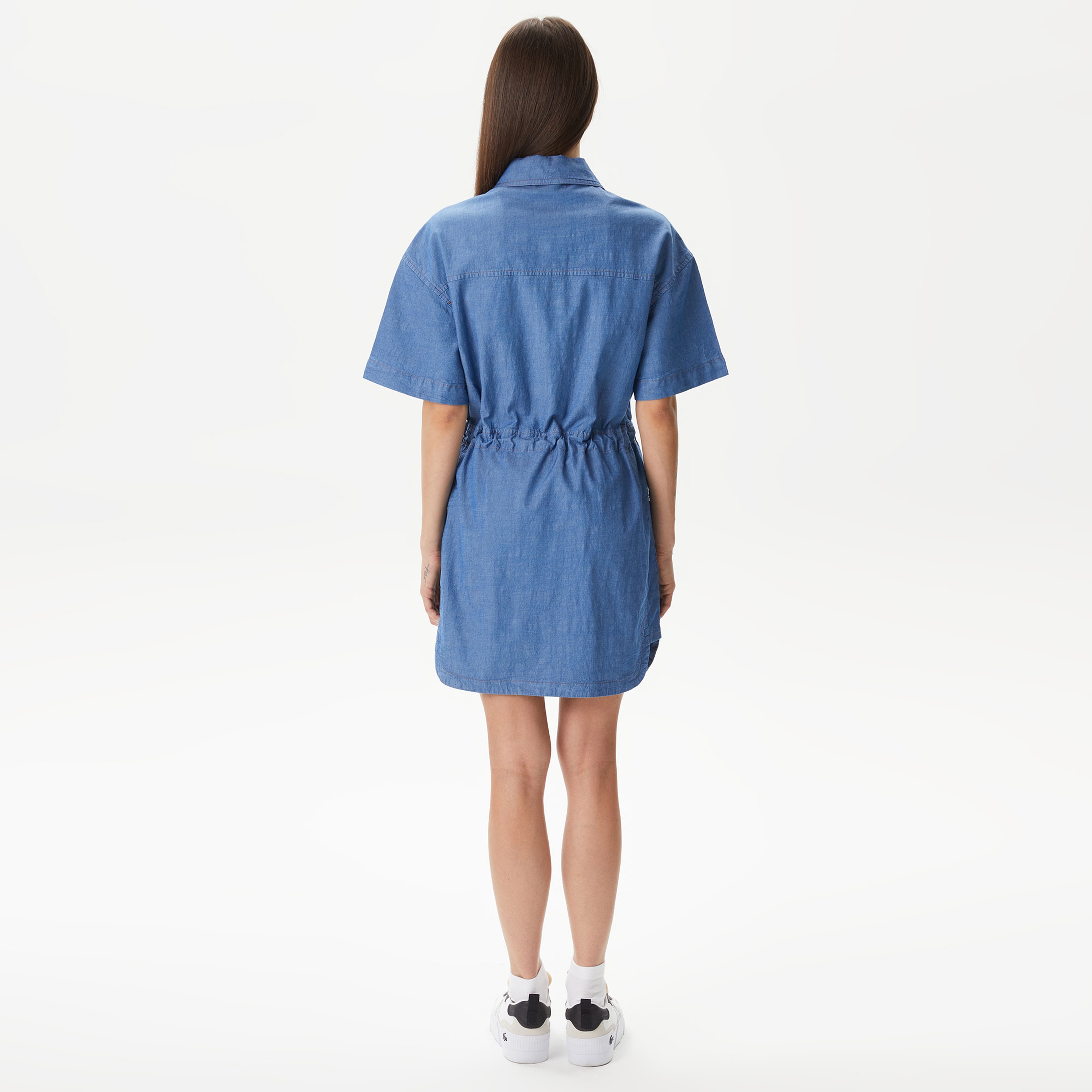 Kadın Straight Fit Denim Mavi Elbise