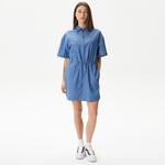 Kadın Straight Fit Denim Mavi Elbise