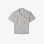 Erkek Relaxed Fit Kısa Kollu Gri Gömlek