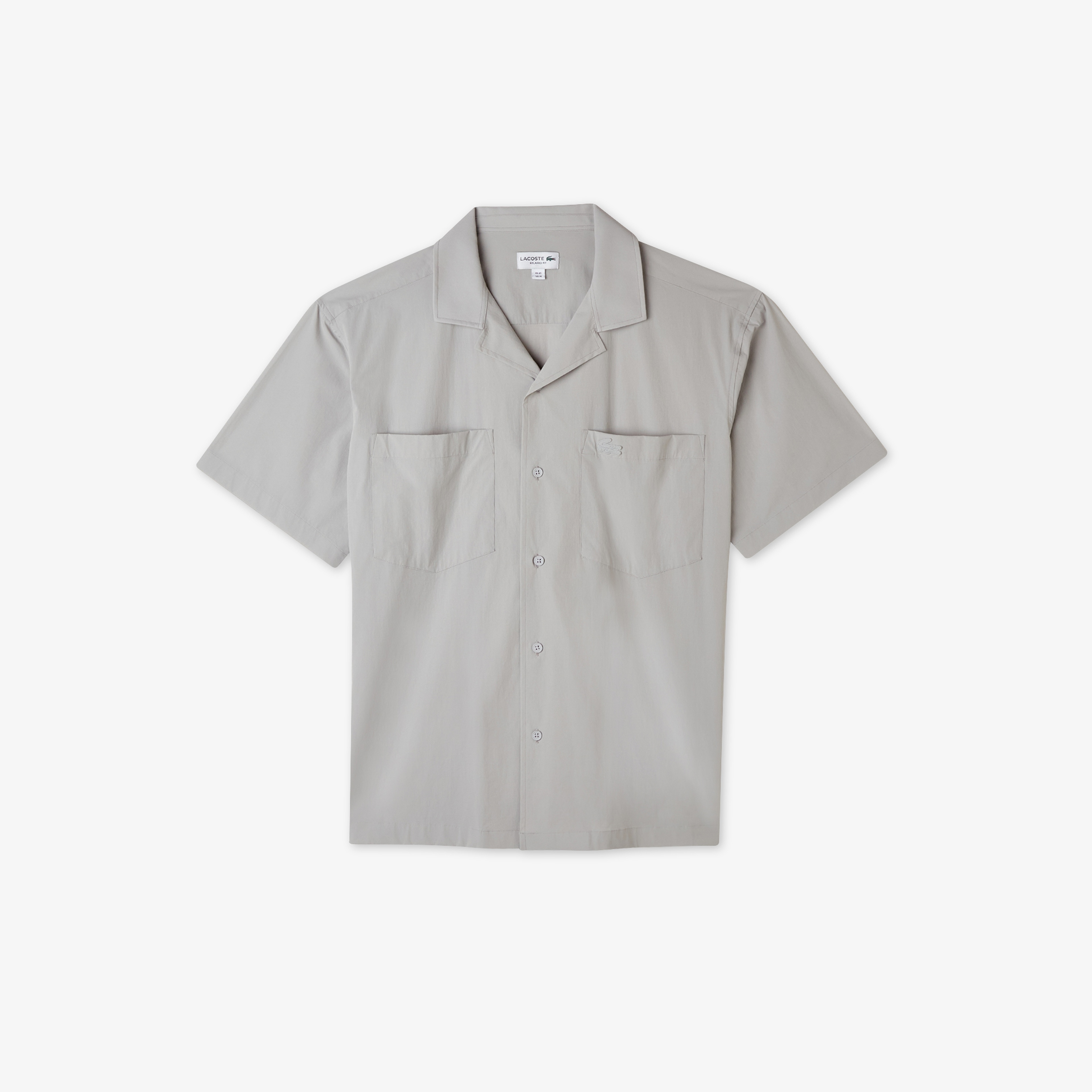 Erkek Relaxed Fit Kısa Kollu Gri Gömlek