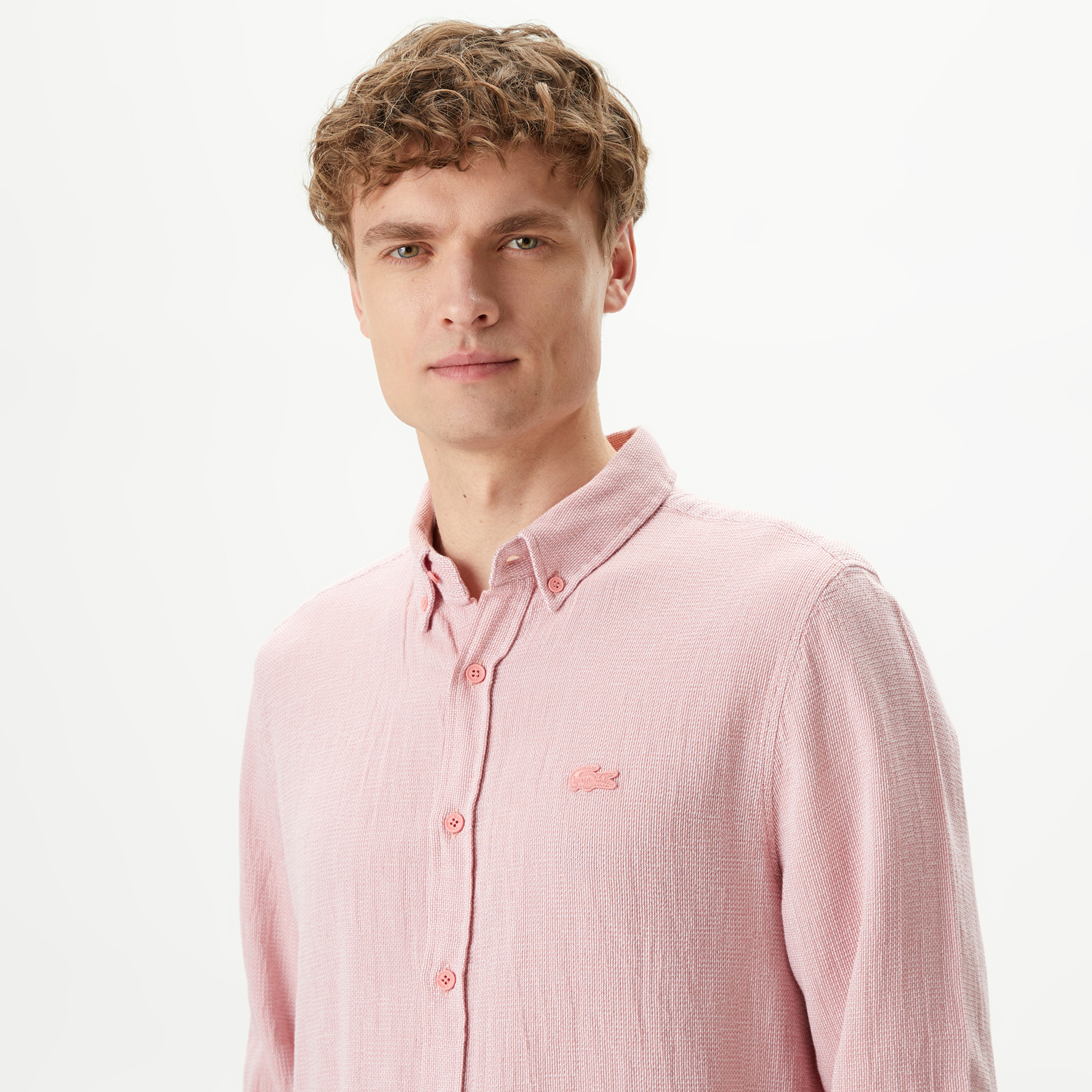 Erkek Regular Fit Pembe Gömlek