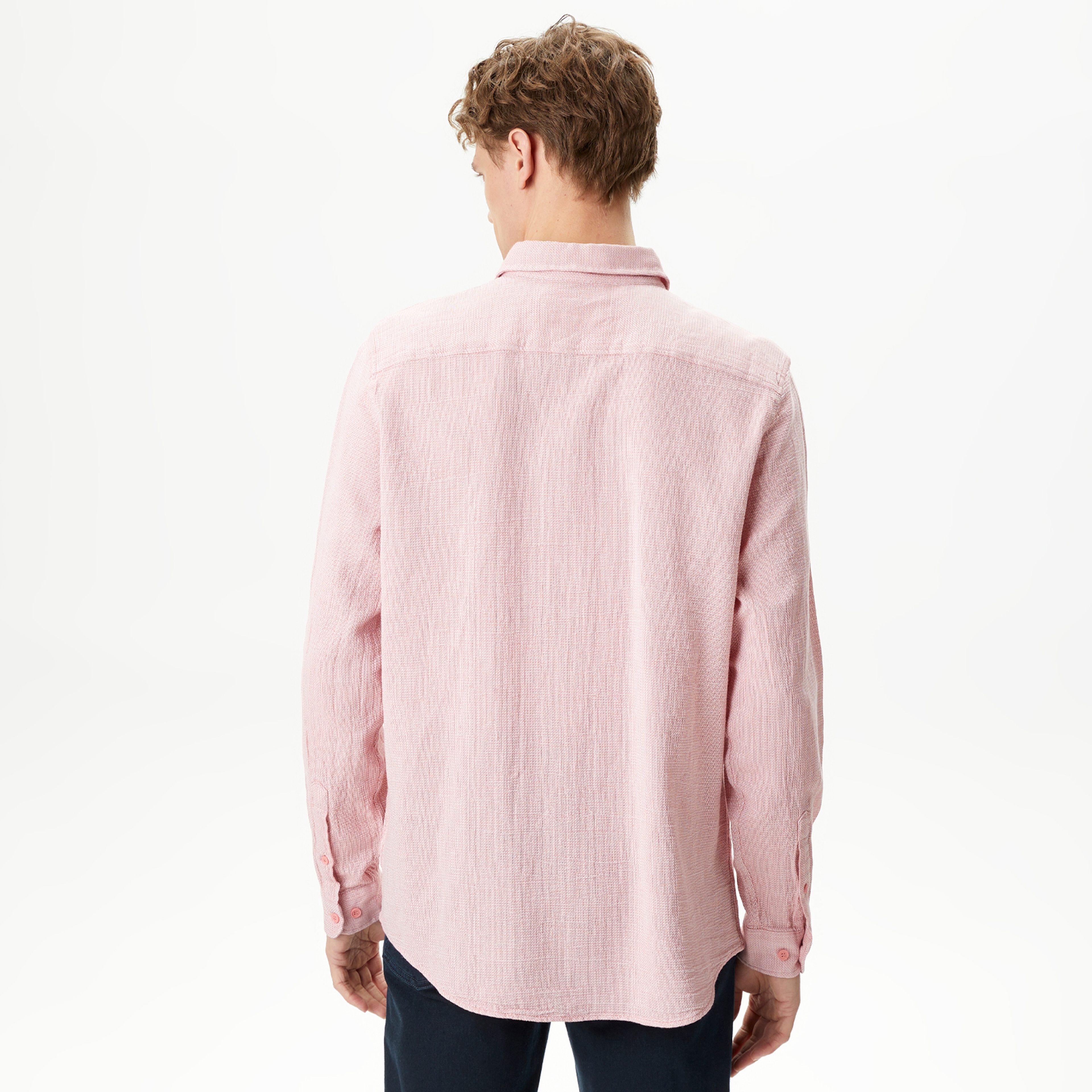 Erkek Regular Fit Pembe Gömlek
