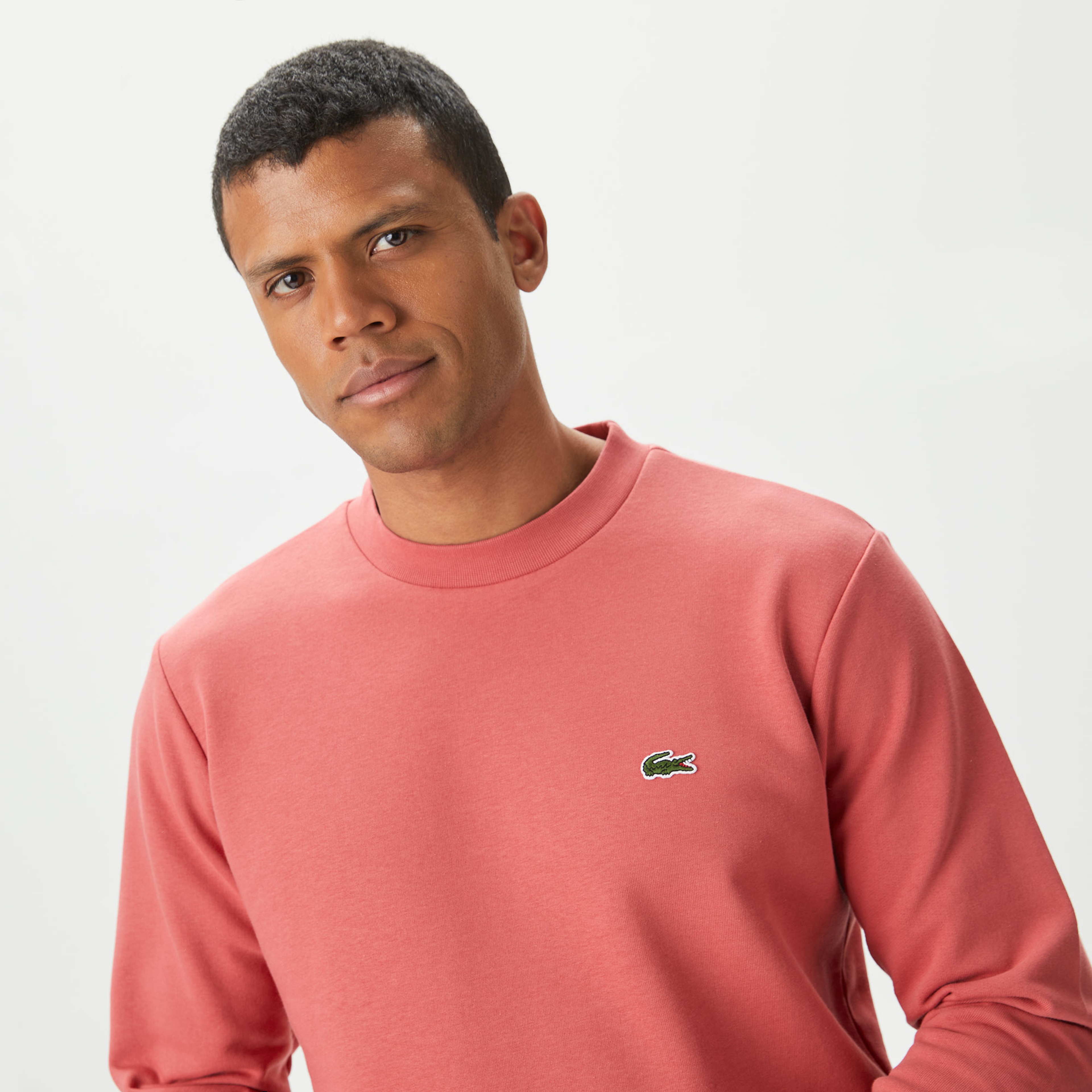 Erkek Classic Fit Bisiklet Yaka Organik Pamuk Pembe Sweatshirt