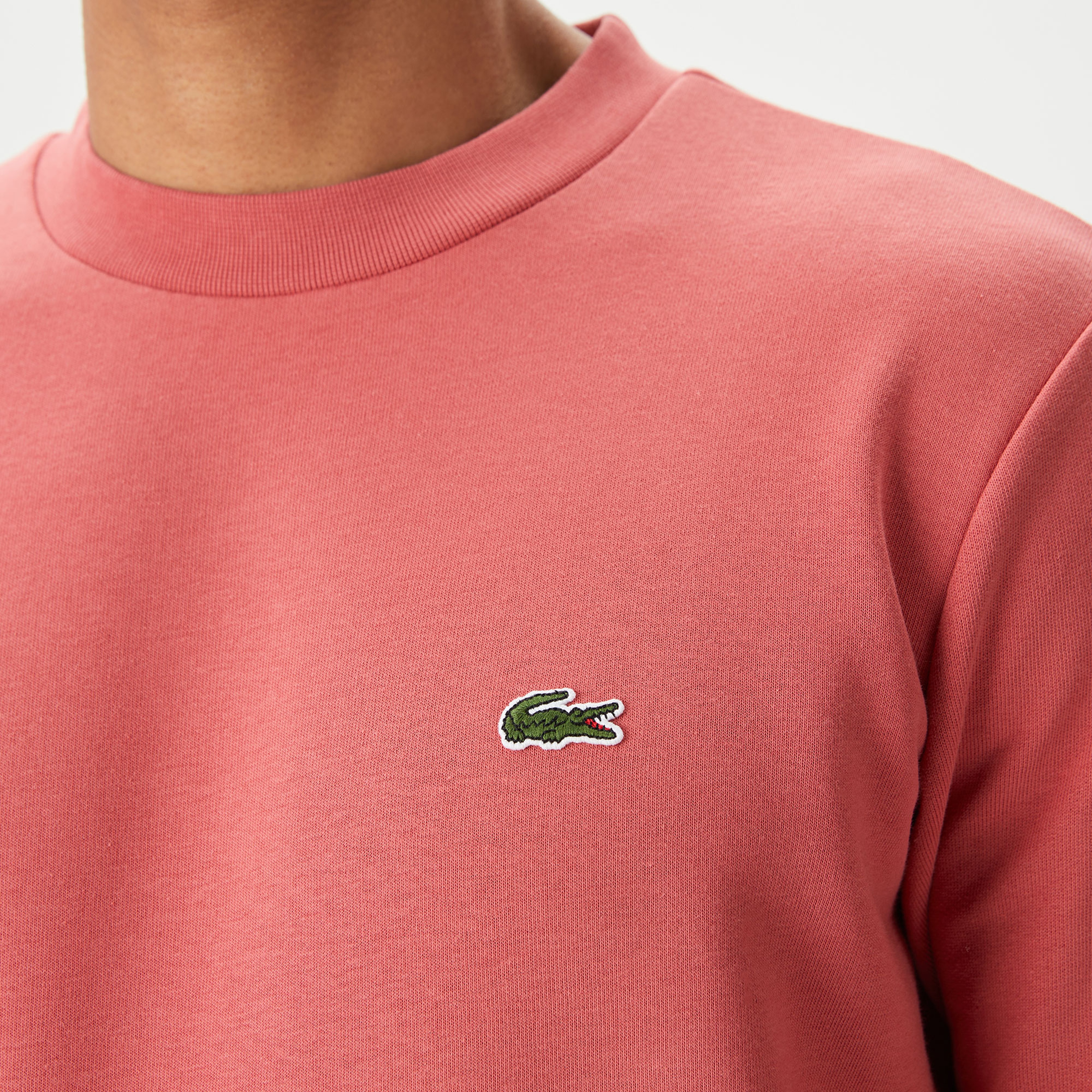 Erkek Classic Fit Bisiklet Yaka Organik Pamuk Pembe Sweatshirt