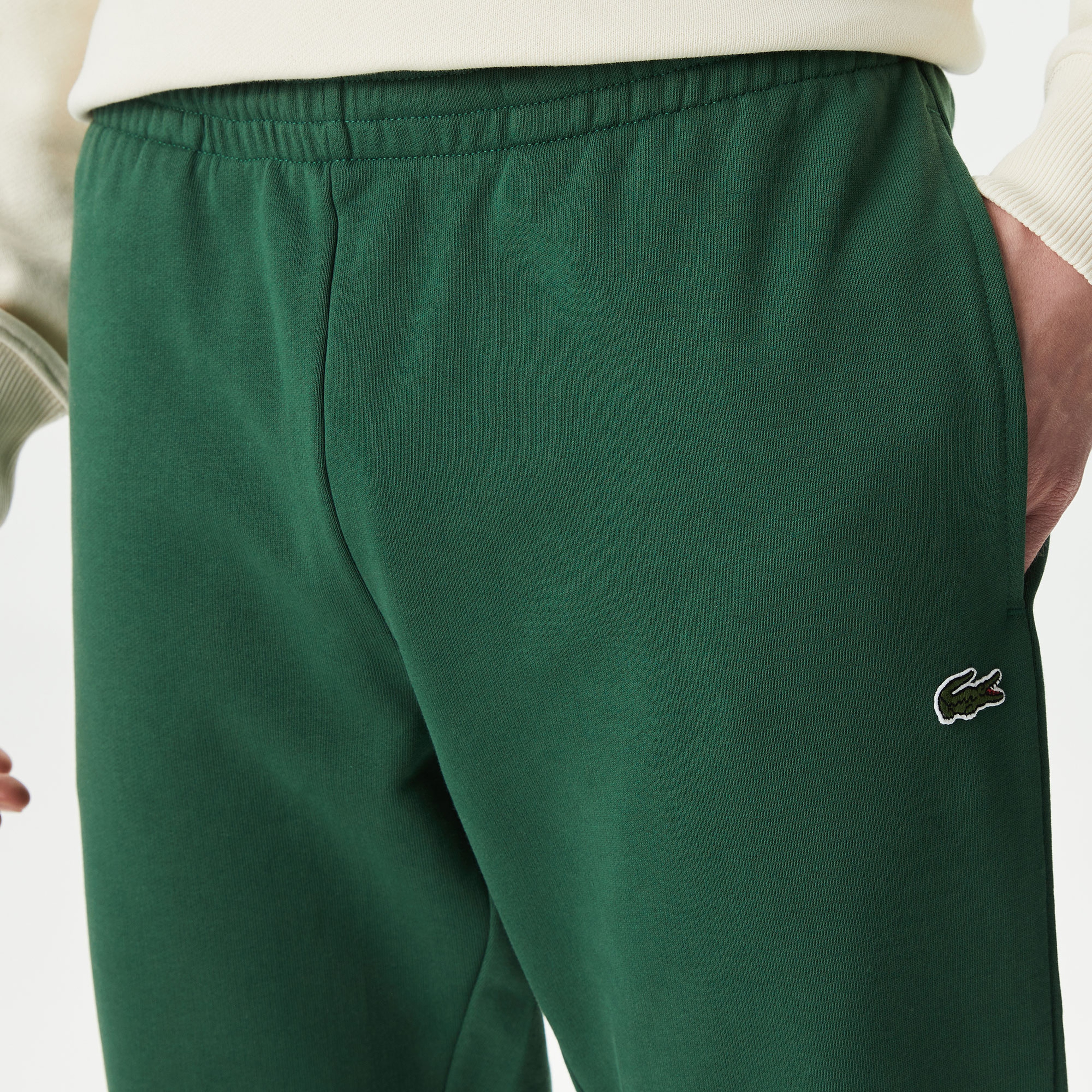 Erkek Slim Fit Organik Pamuk Koyu Yeşil Eşofman Altı