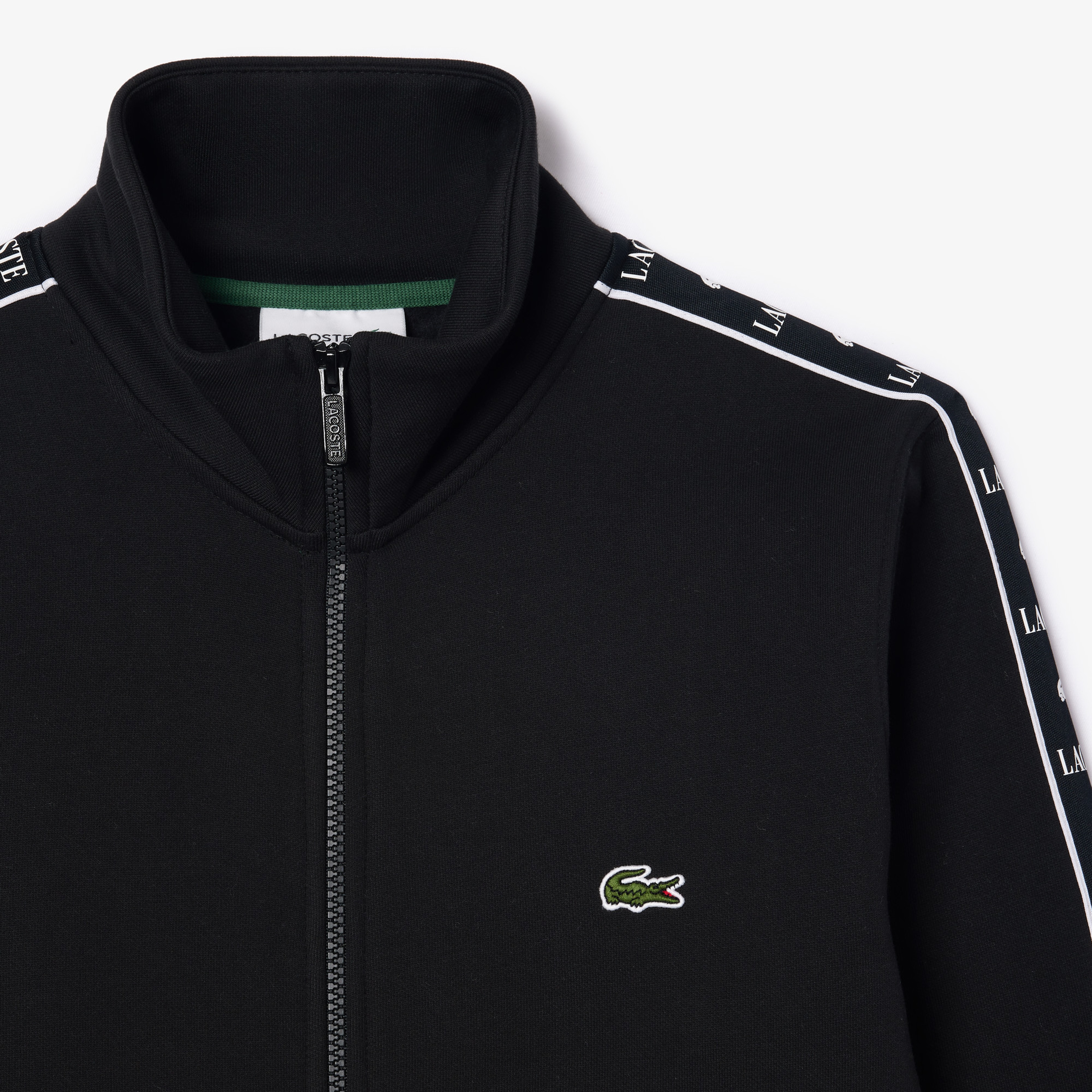 Erkek Classic Fit Dik Yaka Baskılı Siyah Sweatshirt