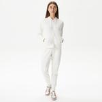 Kadın Regular Fit Kapüşonlu Beyaz Sweatshirt