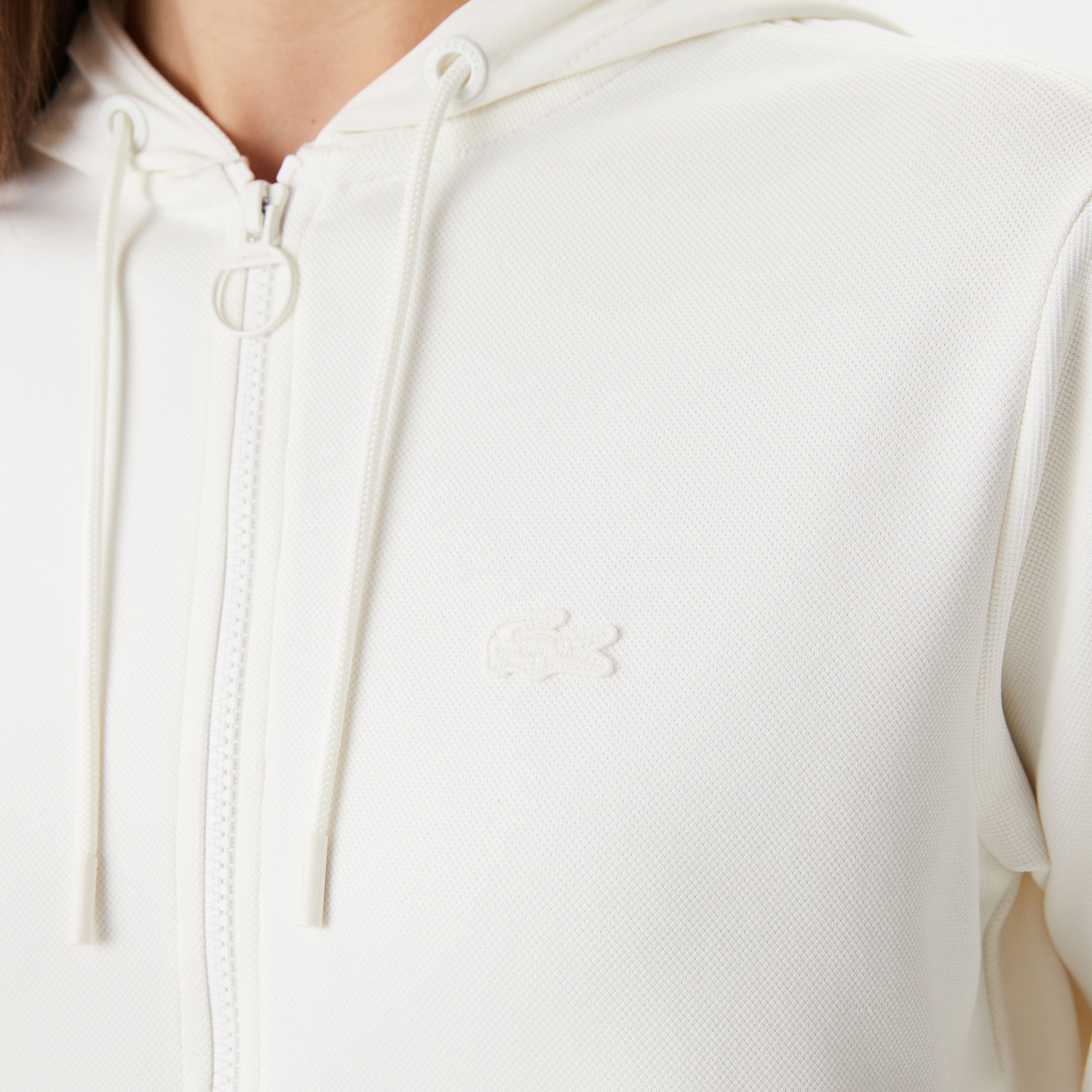 Kadın Regular Fit Kapüşonlu Beyaz Sweatshirt