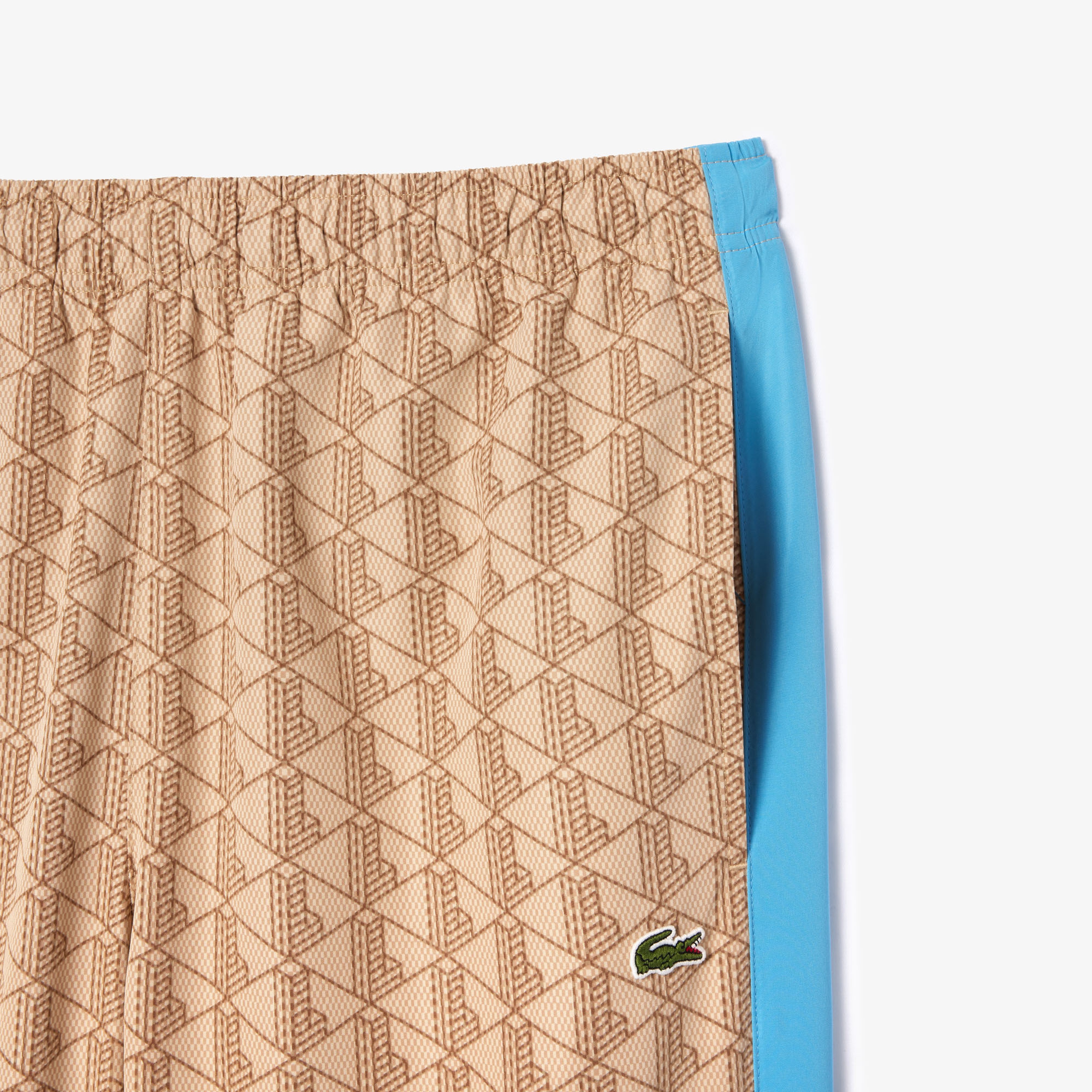 Erkek Regular Fit Monogram Bej Eşofman Altı