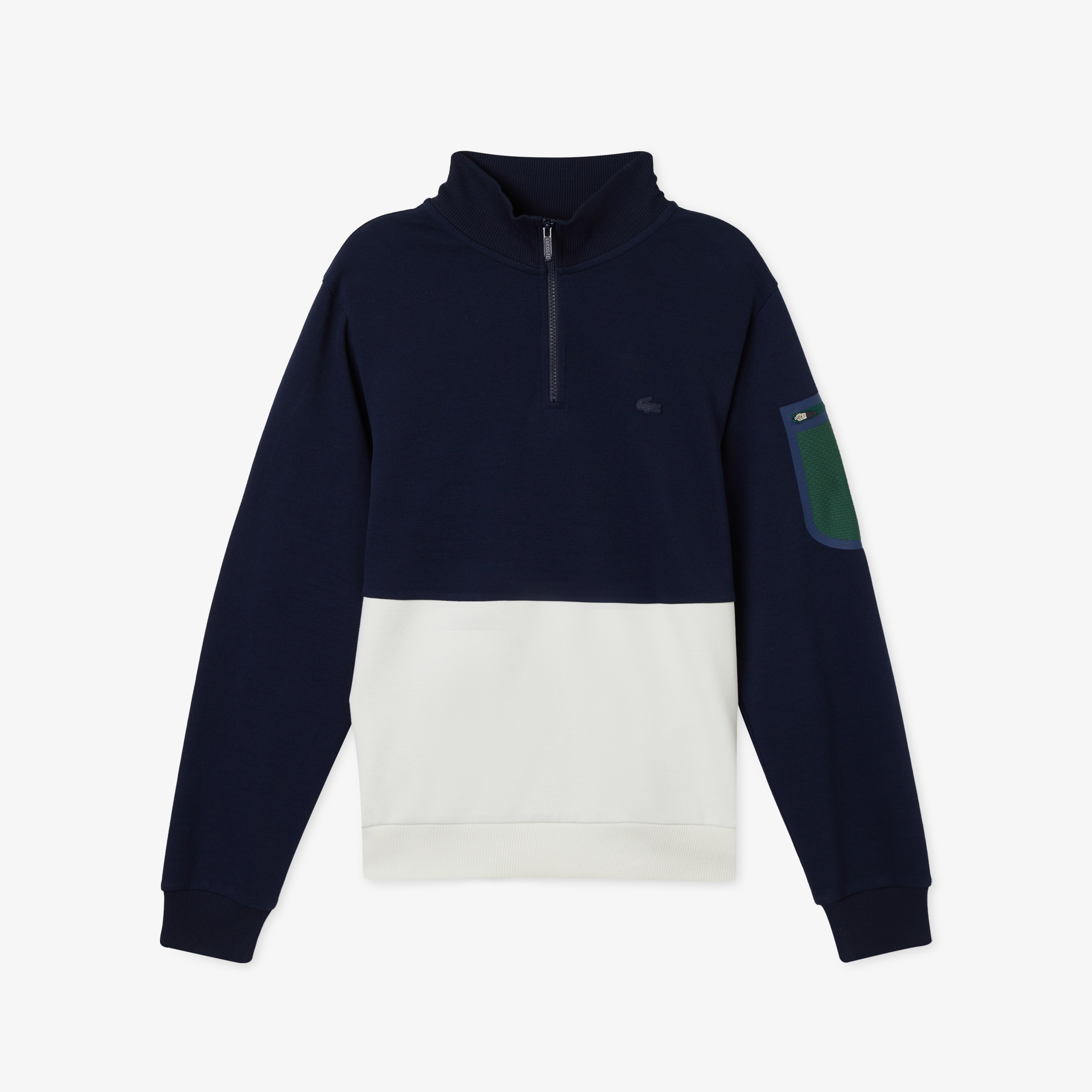 Erkek Relaxed Fit Kapüşonlu Renk Bloklu Lacivert Sweatshirt