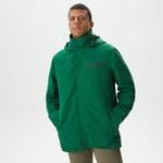 Erkek Kapüşonlu Yeşil Çıkarılabilir Yelek Detaylı Mont