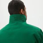 Erkek Kapüşonlu Yeşil Çıkarılabilir Yelek Detaylı Mont