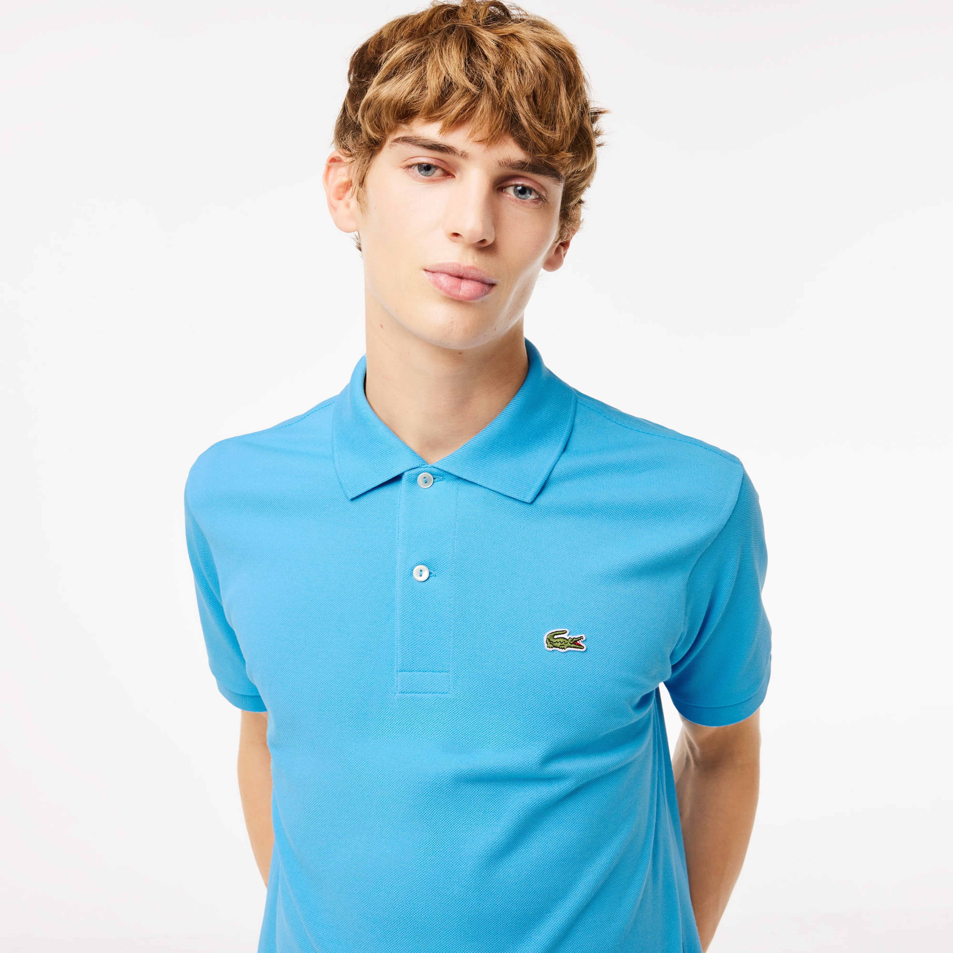 L.12.12 Erkek Classic Fit Mavi Polo