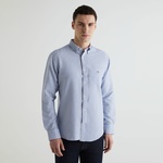 GANT Erkek Mavi Regular Fit Klasik Yaka Çizgili Gömlek