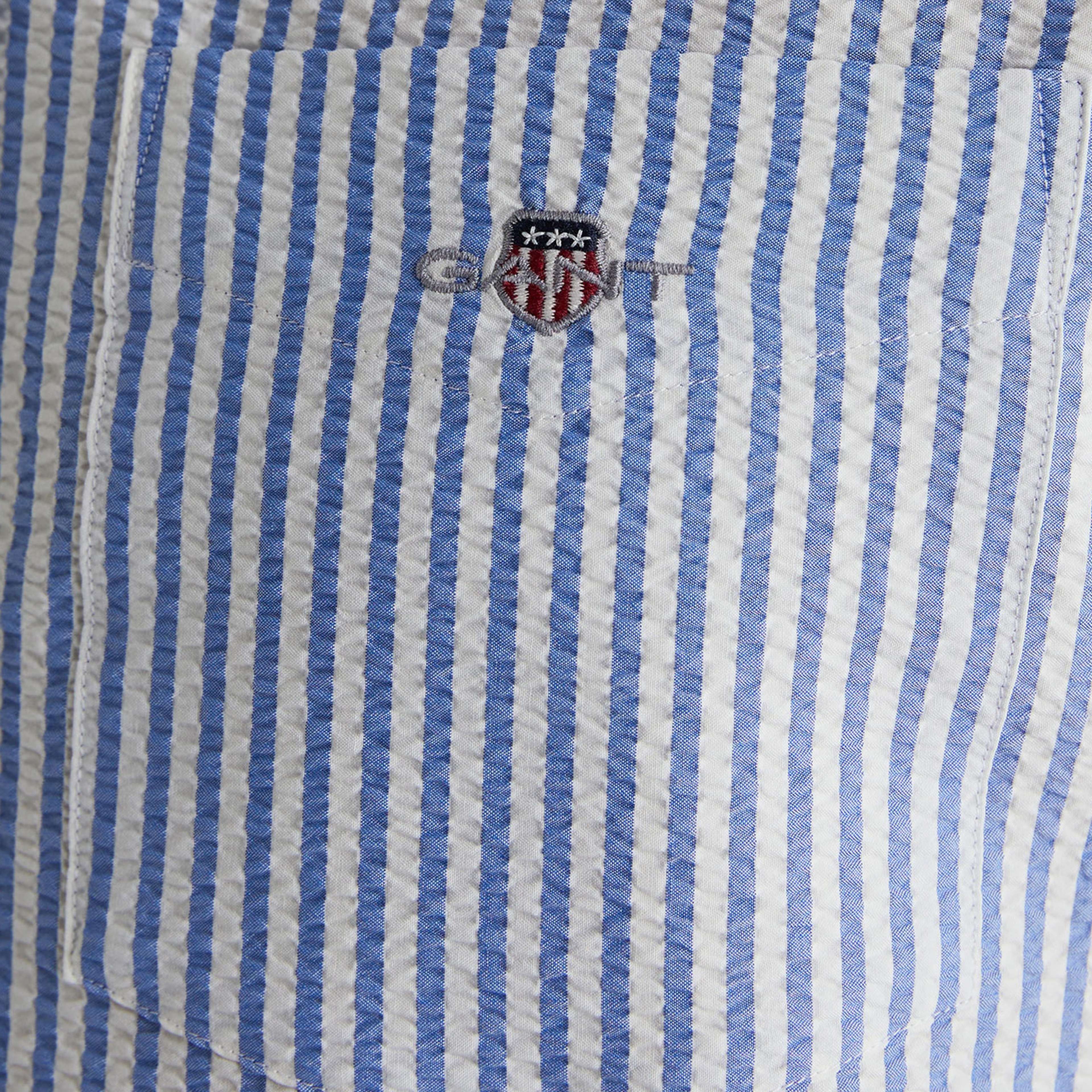 GANT Erkek Mavi Regular Fit Klasik Yaka Çizgili Gömlek