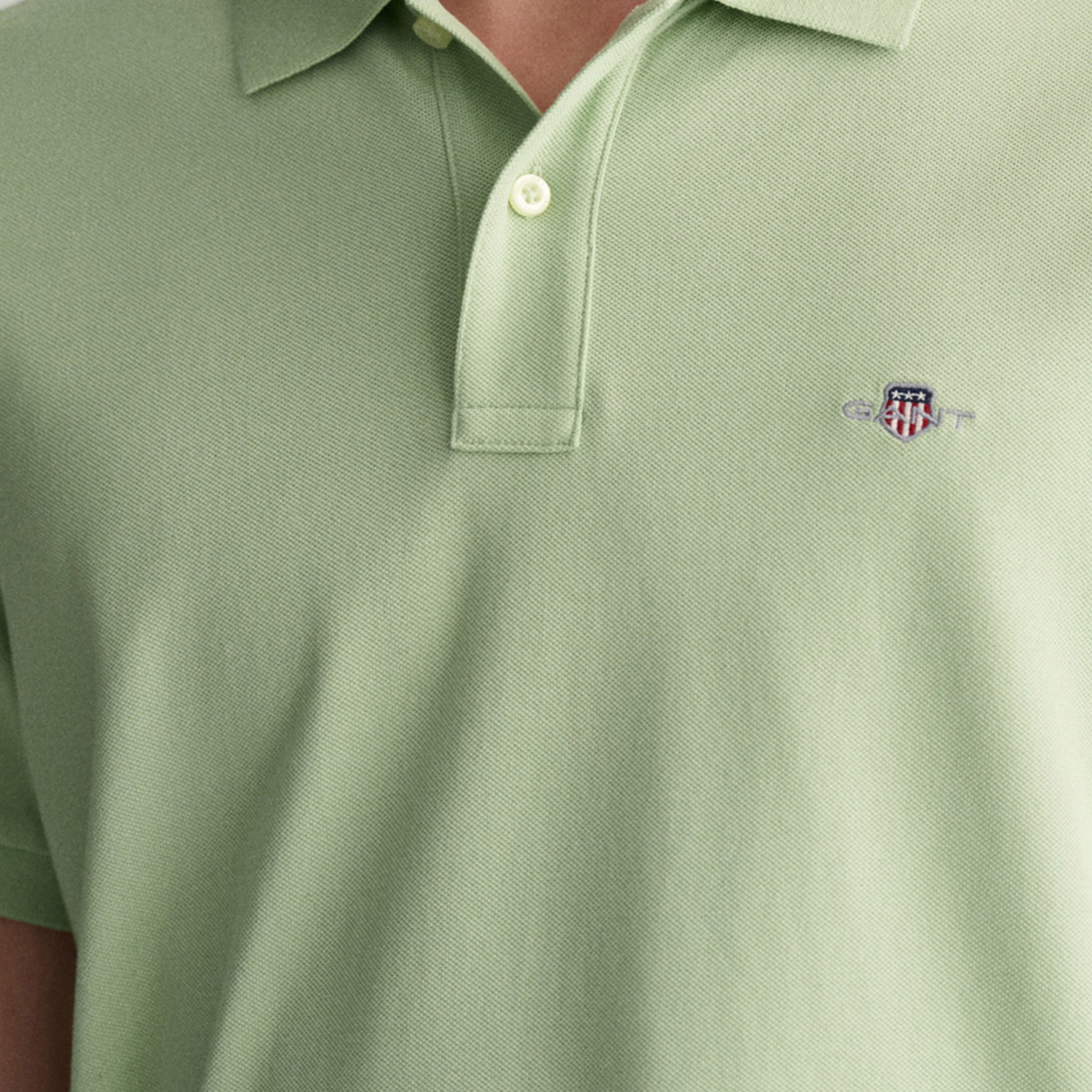 GANT Erkek Yeşil Regular Fit Polo