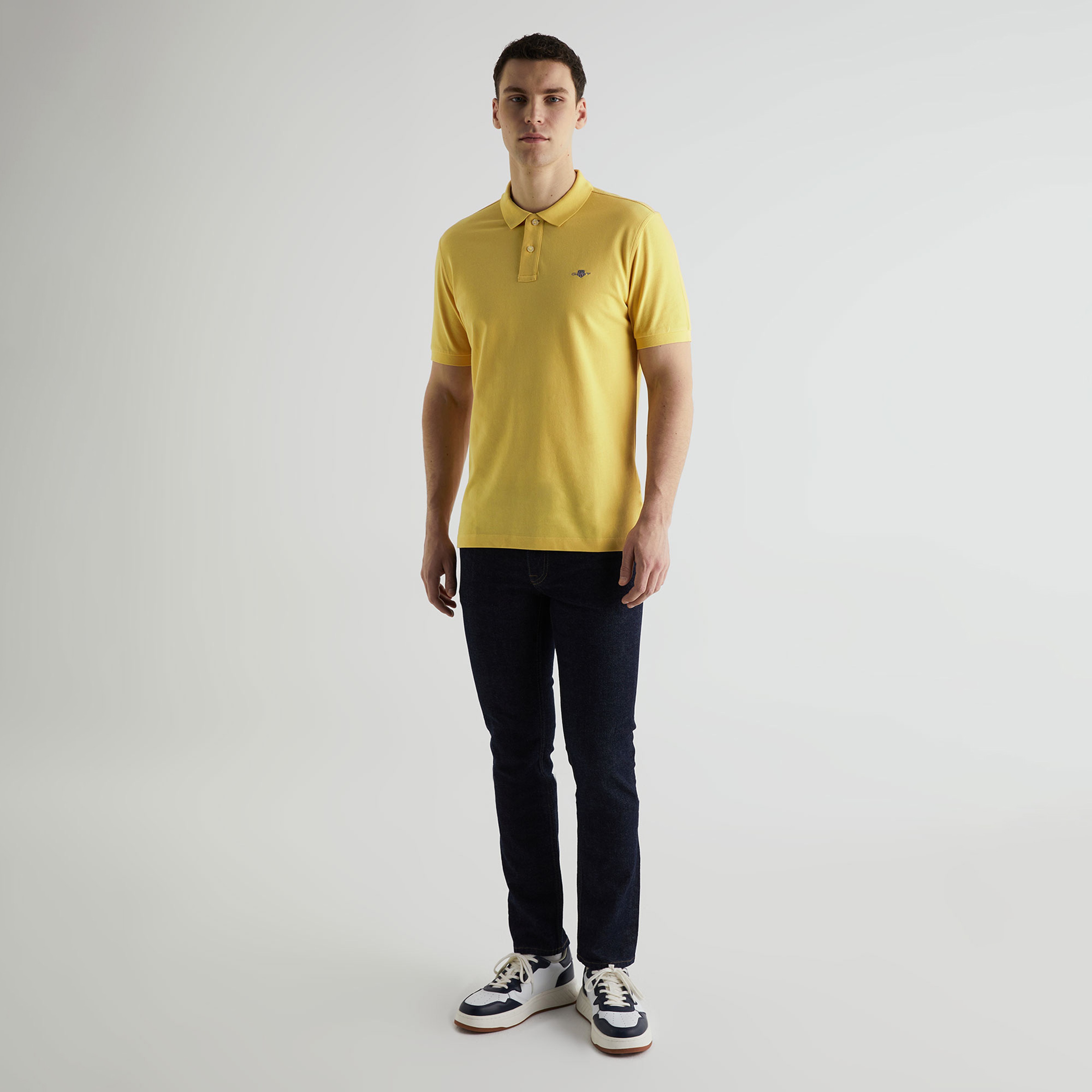 GANT Erkek Sarı Regular Fit Logolu Polo