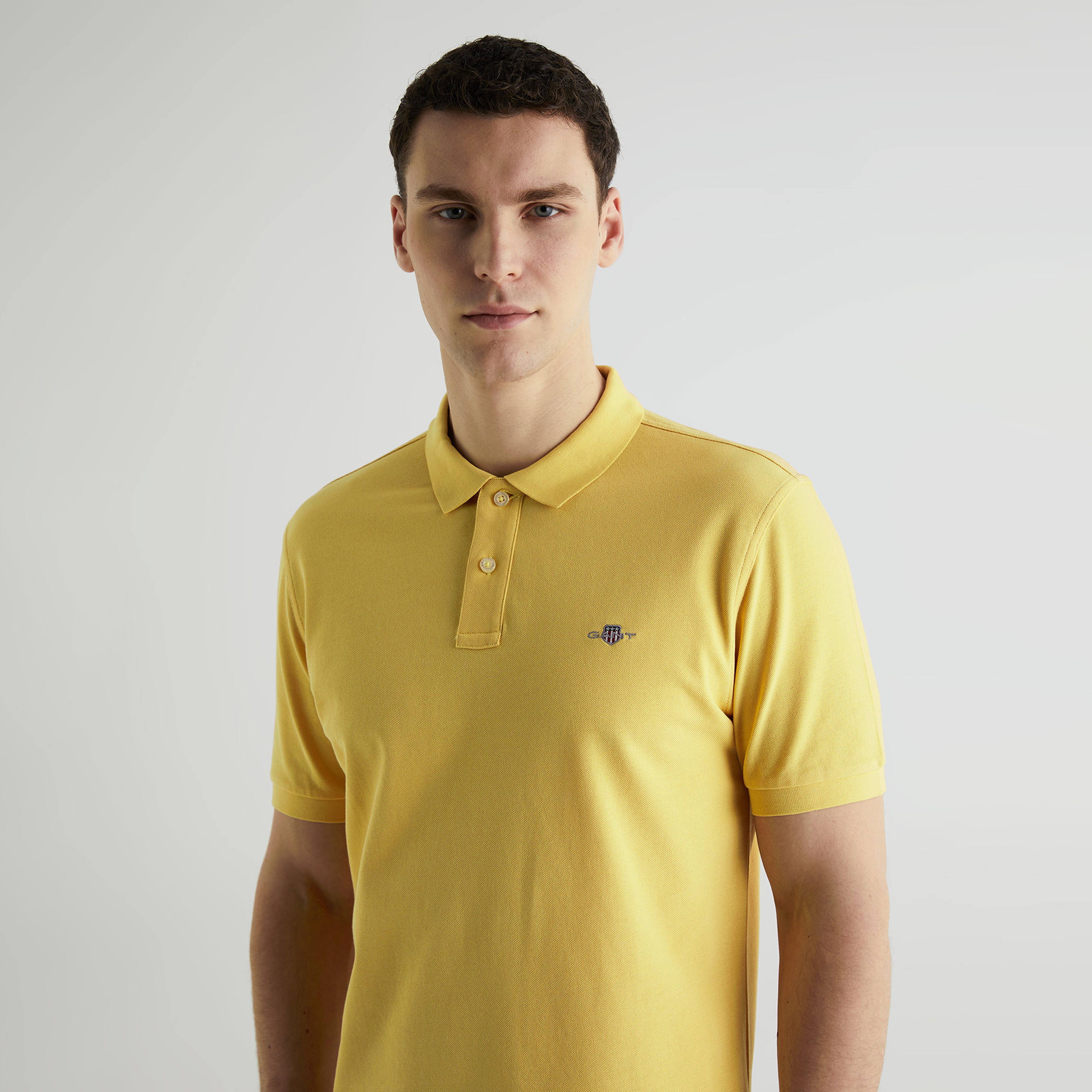 GANT Erkek Sarı Regular Fit Logolu Polo