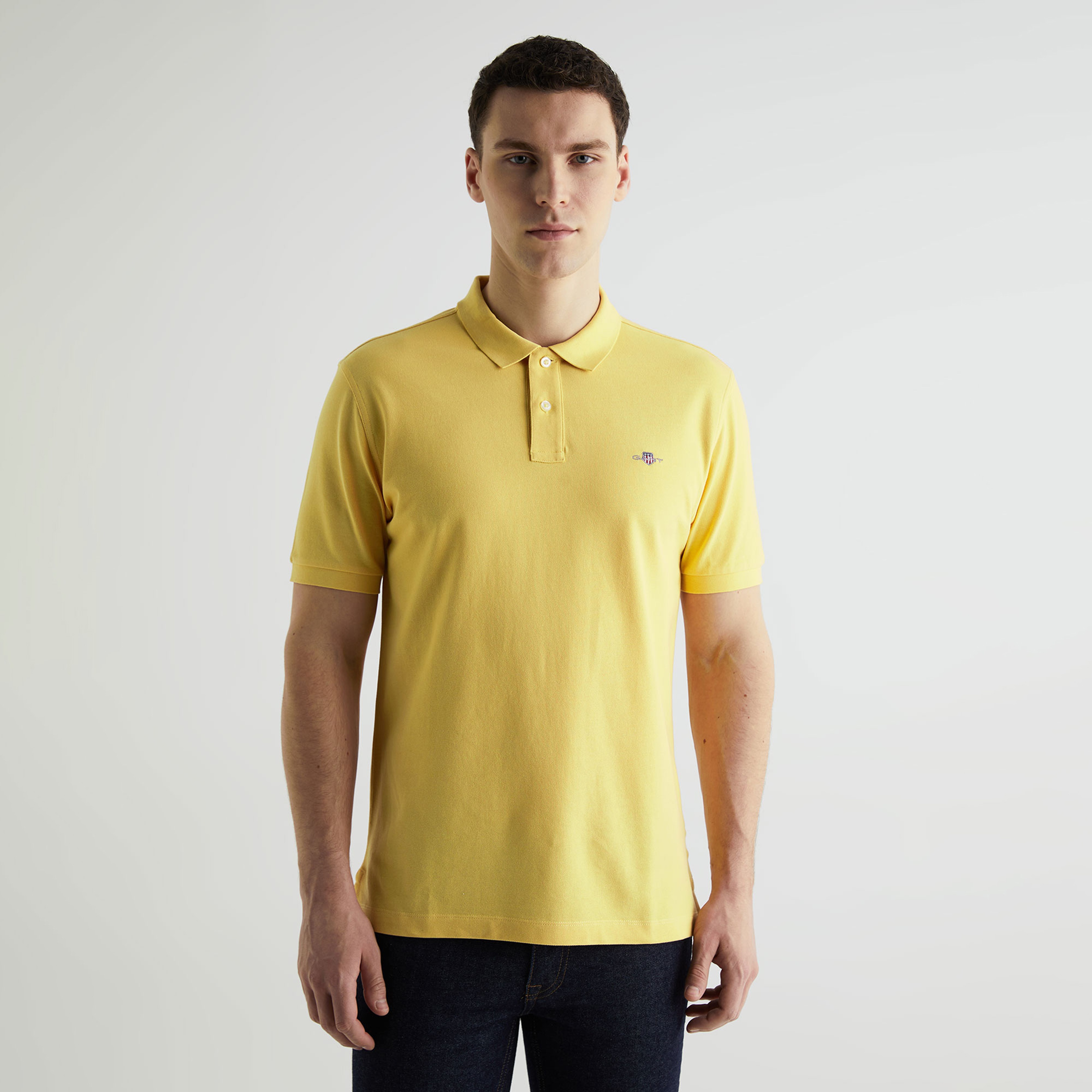 GANT Erkek Sarı Regular Fit Logolu Polo