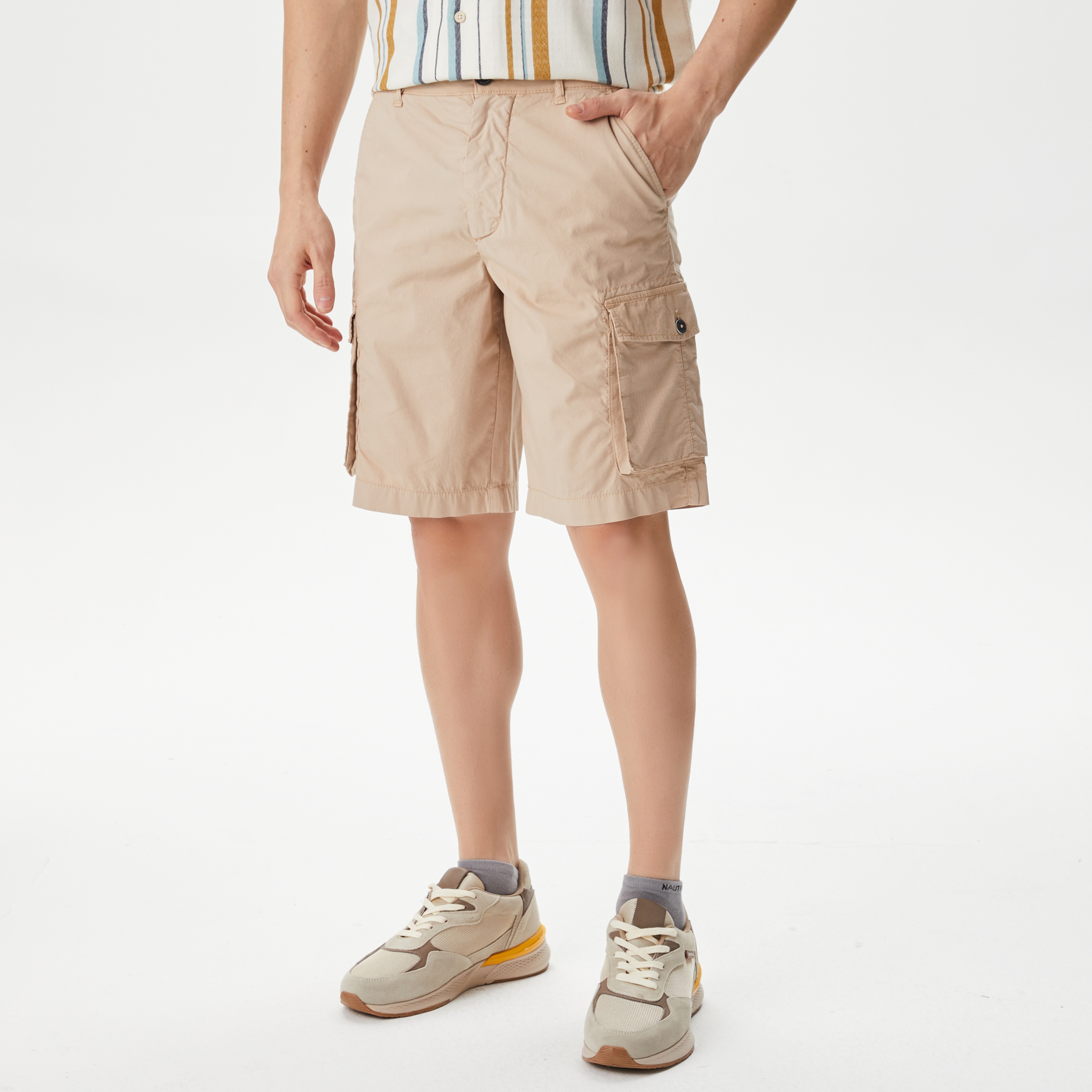 Nautica Erkek Bej Bermuda Şort