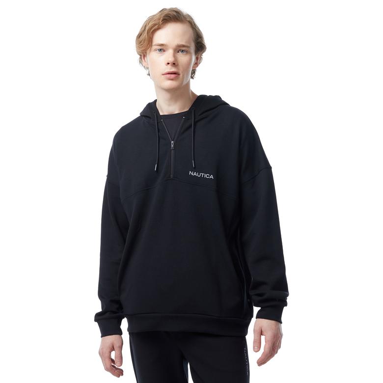 Nautica Erkek Siyah Standart Fit Sweatshirt