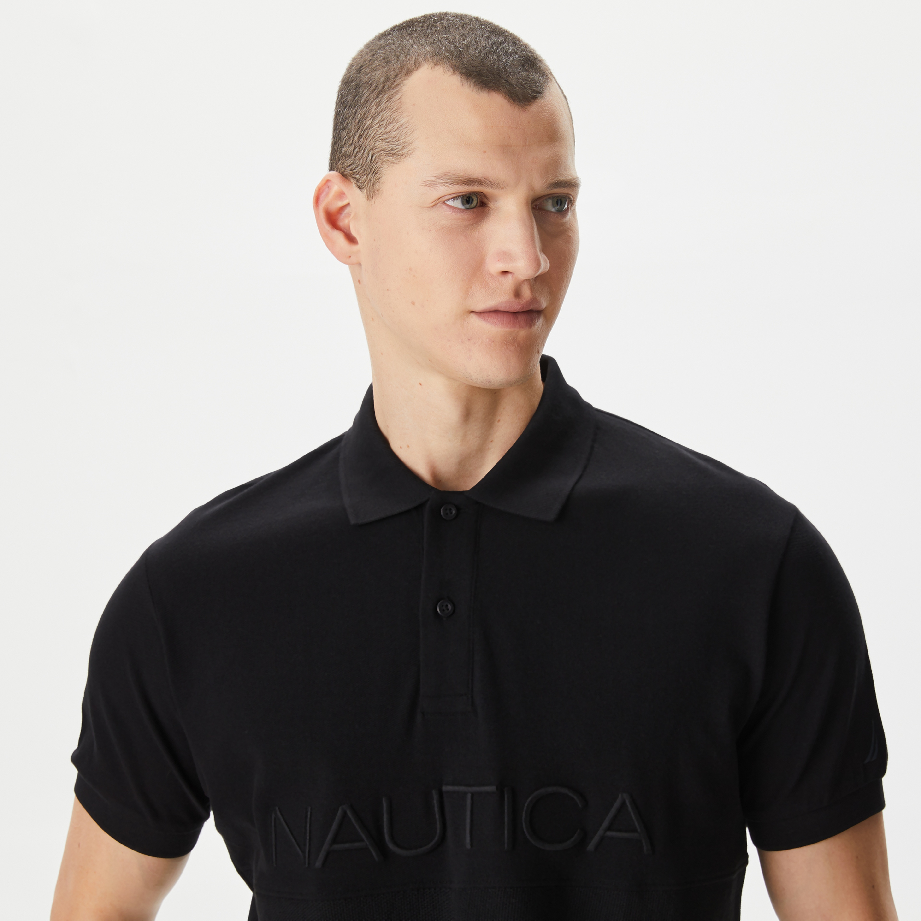 Nautica Erkek Siyah Classic Fit Polo Yaka T-Shirt