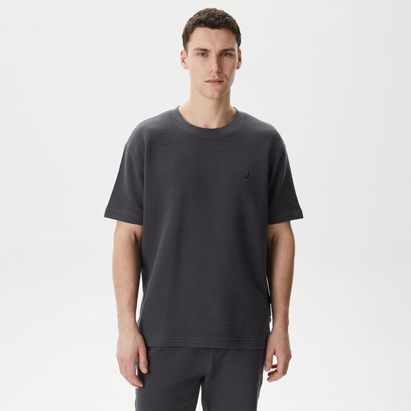 Nautica Erkek Gri Oversize T-Shirt