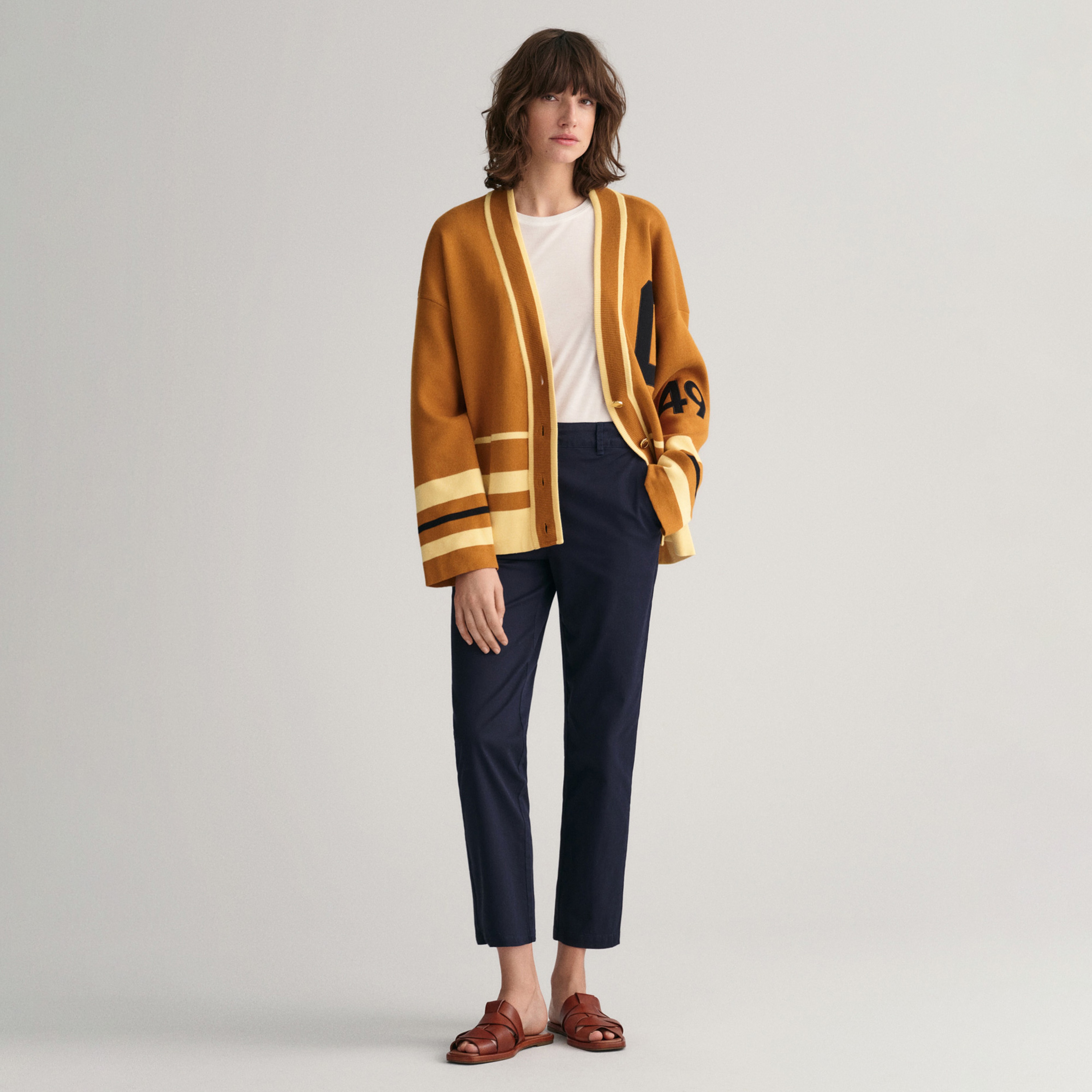 GANT Kadın Lacivert Slim Fit Pantolon