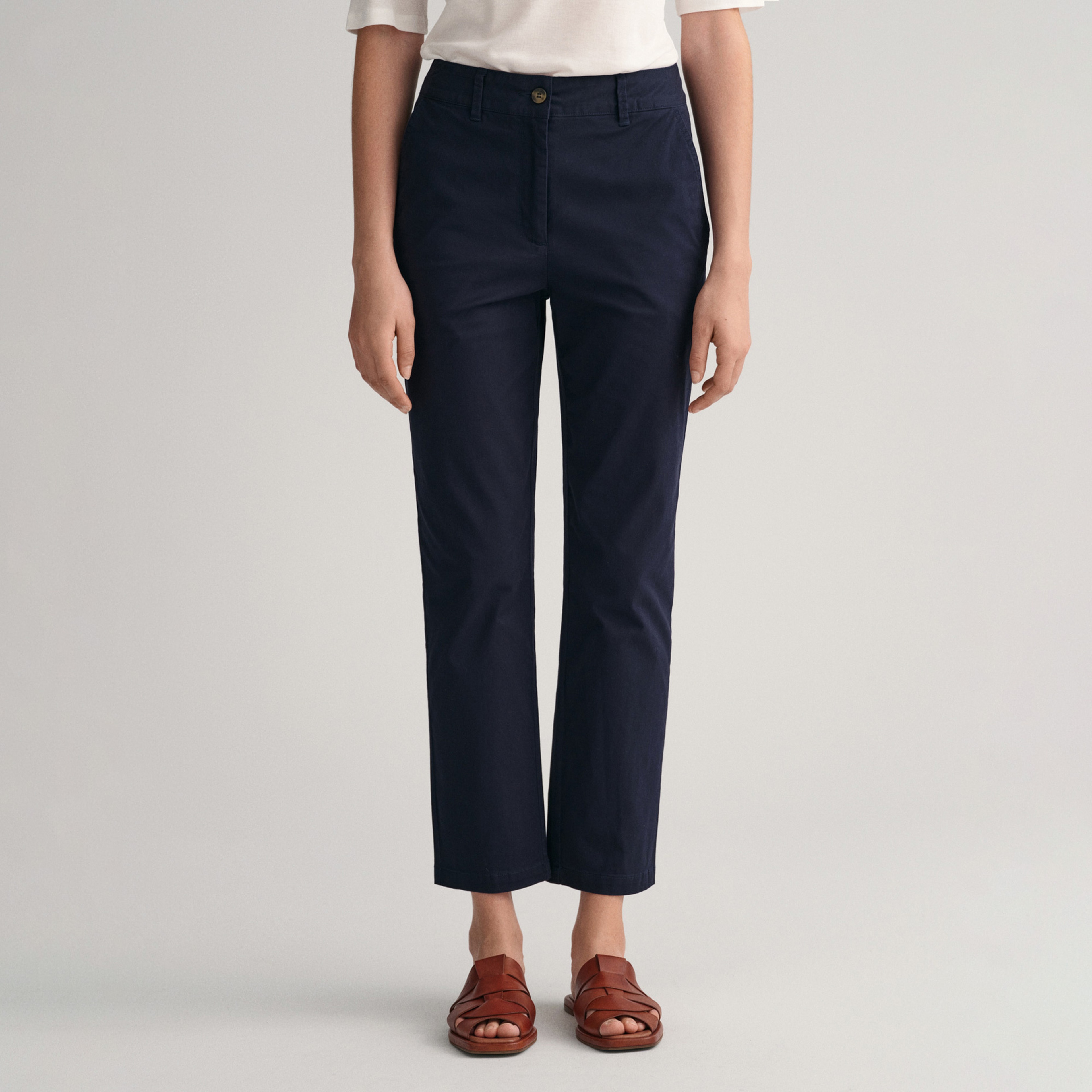 GANT Kadın Lacivert Slim Fit Pantolon