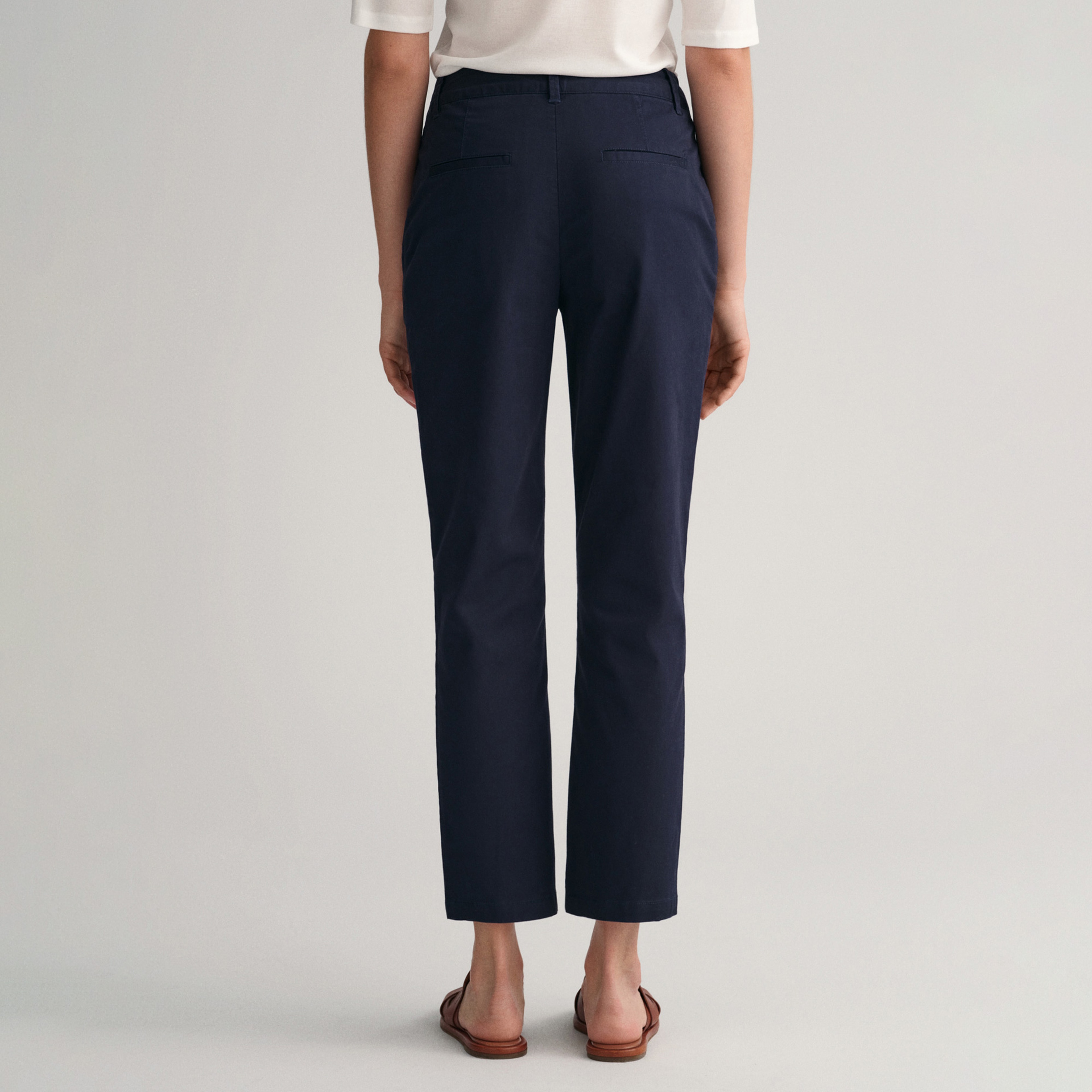 GANT Kadın Lacivert Slim Fit Pantolon