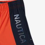 Nautica Erkek Çocuk Turuncu Renk Bloklu Şort Mayo