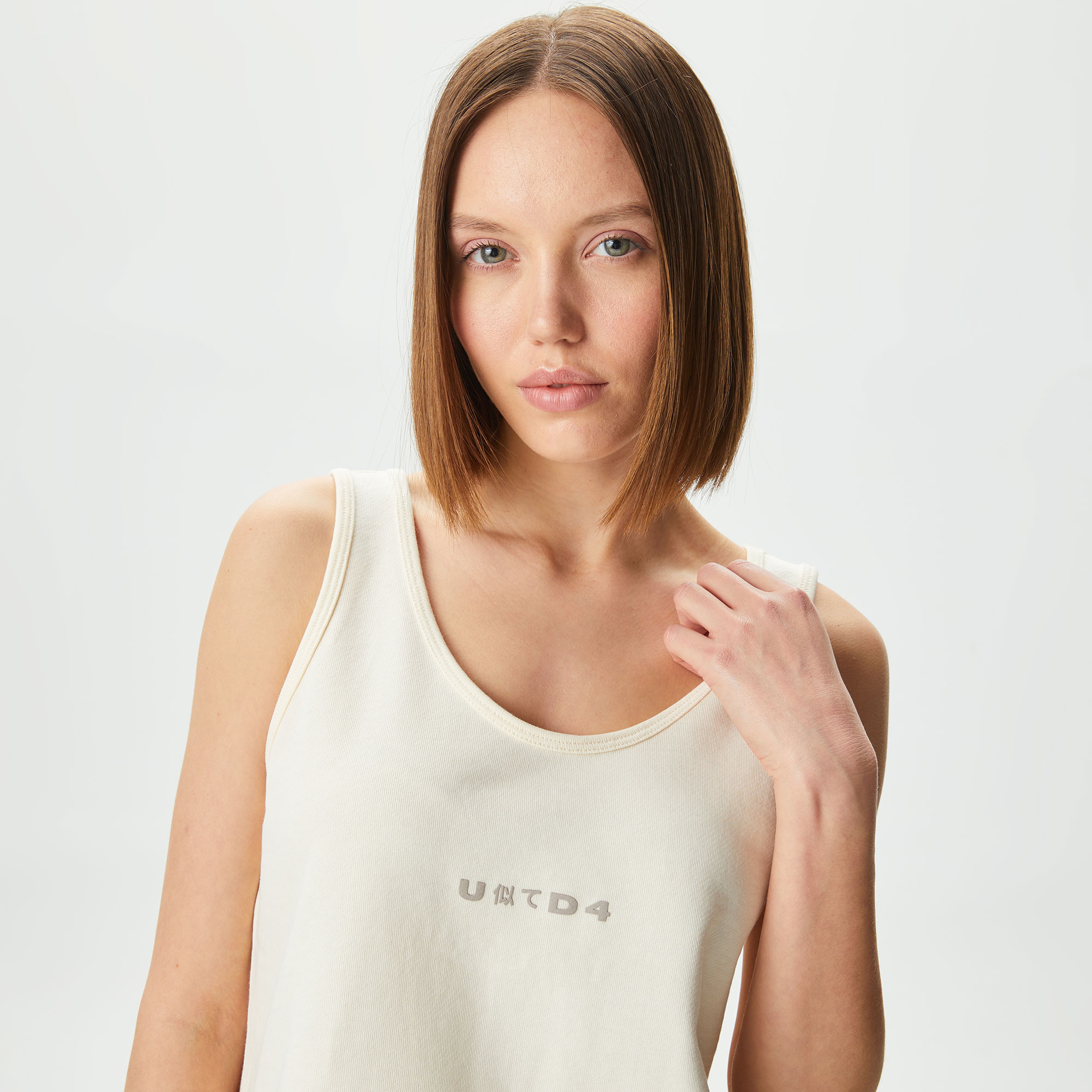 UNITED4 Kadın Krem T-Shirt